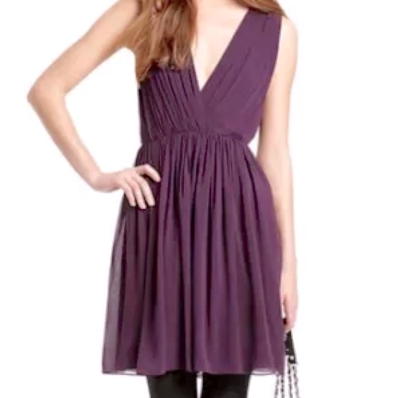 DKNY Dresses & Skirts - New DKNY Georgette Silk Pleated Juniper Berry Dress Size 8